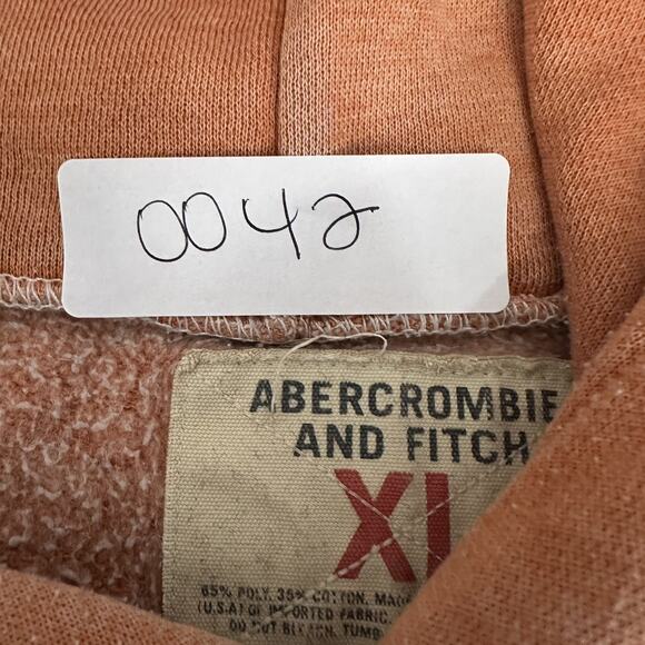 Vintage Y2K Abercrombie & Fitch Hoodie Faded Distressed Mens Unisex XL FAIR - Picture 9 of 12